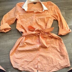 Brooks Brothers Orange Asymmetrical Dress